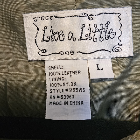 Vintage Live a Little Olive Suede Zip Jacket - Picture 7 of 12